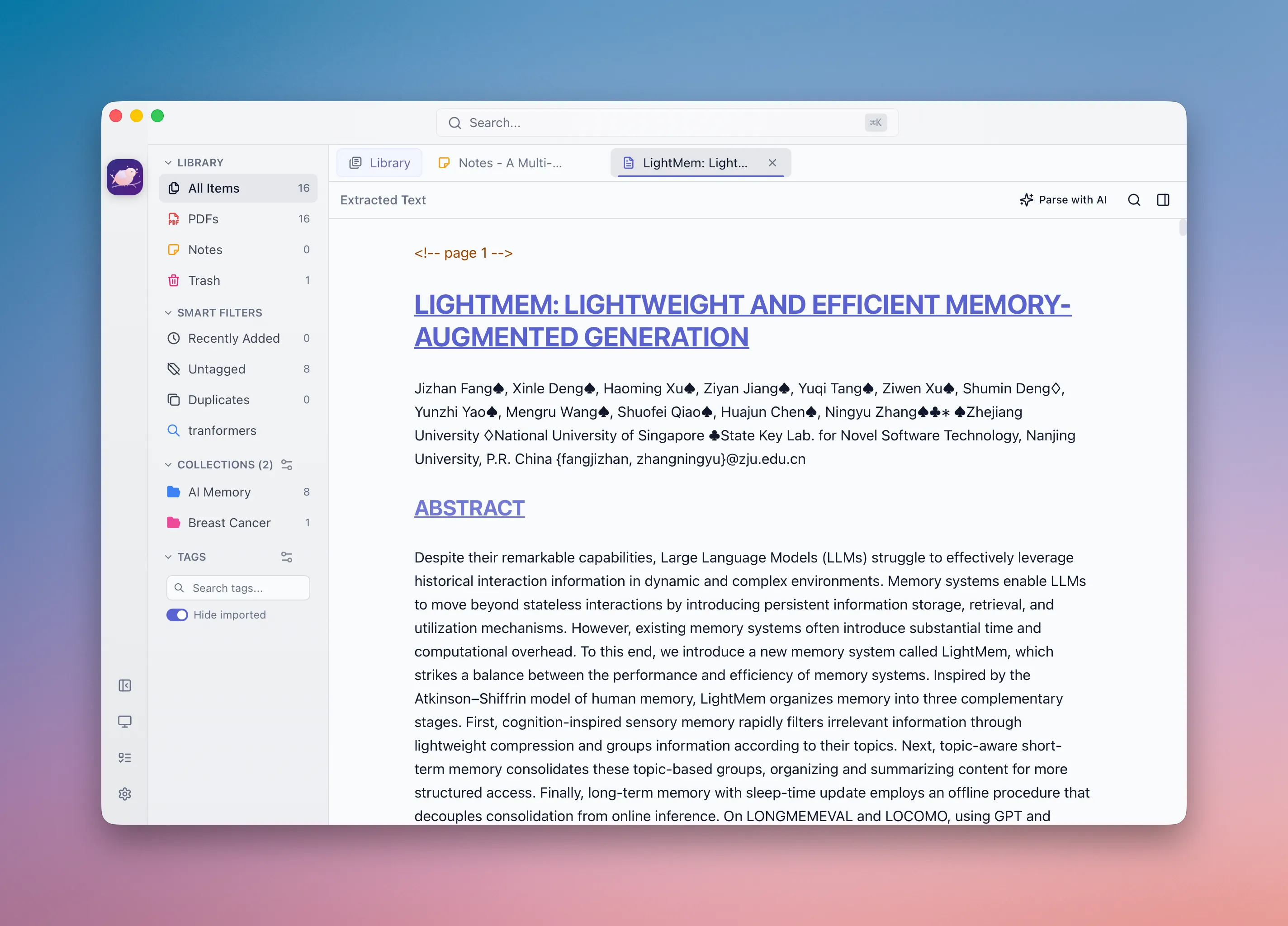 Document extraction